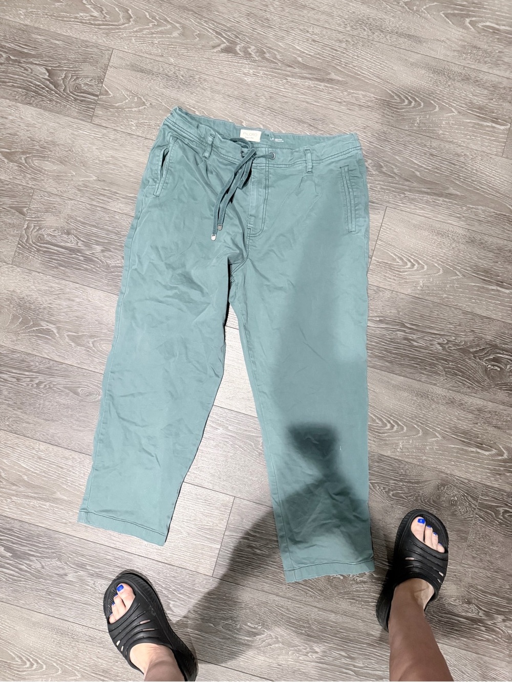 Pilcro Teal Drawstring Chinos